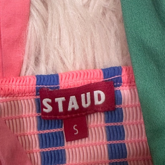 STAUD Kai Striped Halter-neck Cotton Top Size S $179 - Picture 7 of 7